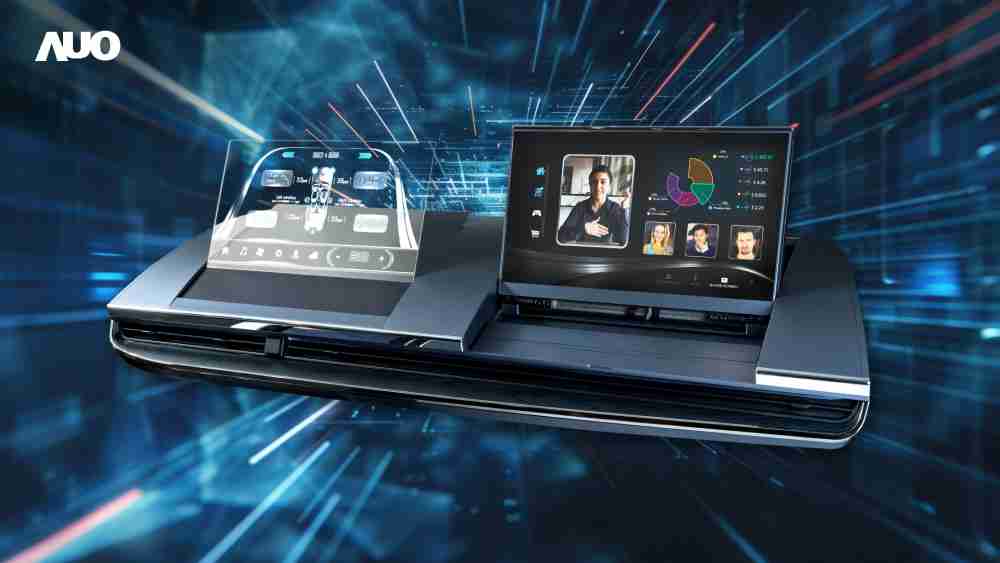 万利Micro LED Display HMI解决方案打造透明Micro LED前座仪表，，，呈现信息并保留驾驶视野开阔；亦为副驾驶座乘客打造收放自如的Micro LED屏幕，，在不影响显示质量的前提于显示区内建镜头，，让用户能与视讯对象直接眼神接触，，提供绝佳的双向沟通体验